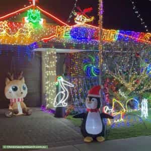Christmas Light display at 128 Pannage Way, Brabham