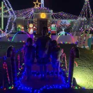 Christmas Light display at 69 Coogee Road, Munster