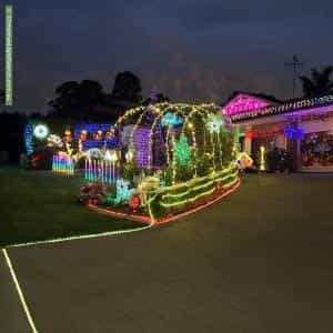 Christmas Light display at 4 Veronica Place, Narellan Vale