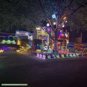 Christmas Light display at 64 Rollston Street, Amaroo