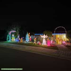 Christmas Light display at 2 Joseph Way, Woodcroft