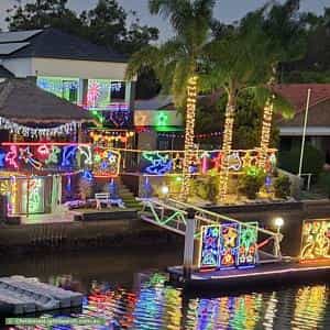 Christmas Light display at  The Drawbridge, Runaway Bay