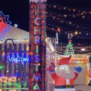 Christmas Light display at  Albara Road, Ingle Farm
