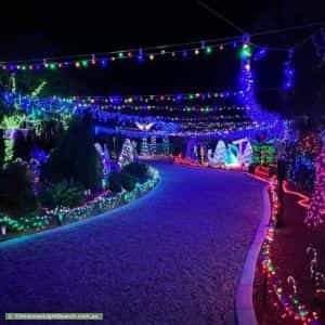 Christmas Light display at 15 Gilbert Street, Clayton Bay