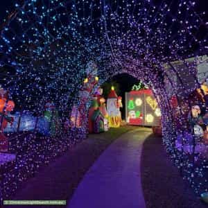 Christmas Light display at 26 Nicholson Avenue, St Ives