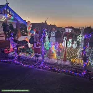Christmas Light display at 123 Beckham Rise, Craigmore