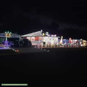Christmas Light display at 33 Haskell Road, Brighton