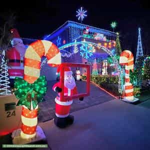 Christmas Light display at 24 Ridgeline Drive, The Ponds