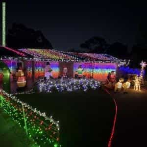Christmas Light display at  Skyline Drive, Hillbank