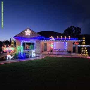 Christmas Light display at 32 Willison Avenue, Evanston