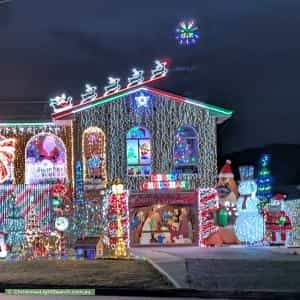 Christmas Light display at 184 Bowman Street, Swansea