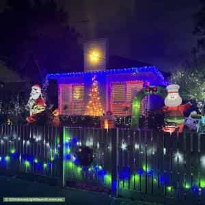 Christmas Light display at 9 Hobson Street, Newport