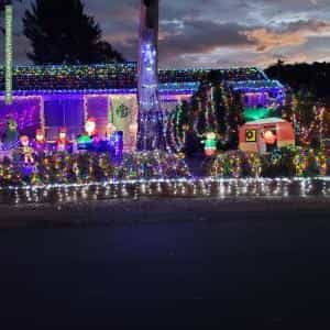 Christmas Light display at 42 Pennington Crescent, Calwell