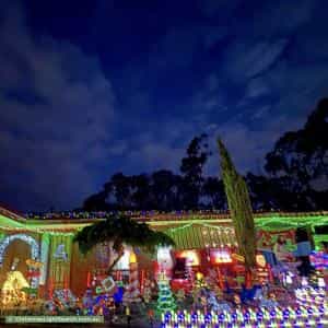 Christmas Light display at 36 Carney Close, Salisbury Plain