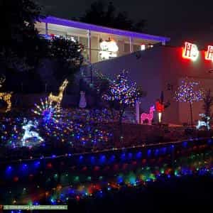 Christmas Light display at 21 Messenger Street, Holt