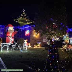 Christmas Light display at 8 Gerlach Grove, Evanston Park
