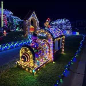 Christmas Light display at 7 Orchard Court, Drouin