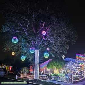 Christmas Light display at  5 Raheen Court, Vermont South