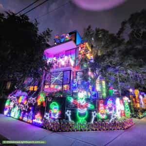 Christmas Light display at  48 Beauchamp Road, Hillsdale