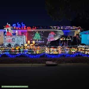 Christmas Light display at  233 Newman-Morris Circuit, Oxley