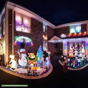 Christmas Light display at 59 Cornwall Street, Hallam