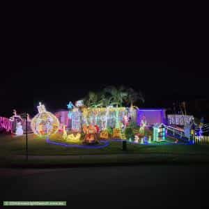 Christmas Light display at 19 Hemlock Street, Warner