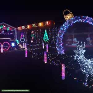 Christmas Light display at  166 Waradgery Drive, Rowville