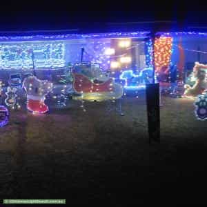 Christmas Light display at 44 Wooramel Way, Cooloongup