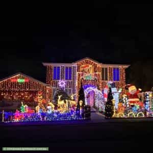Christmas Light display at 80 Glenbruar Drive, Hillside