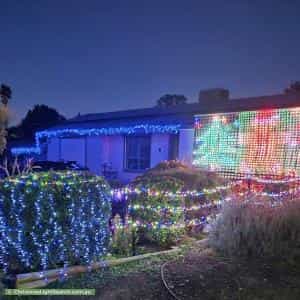 Christmas Light display at 98 Brentwood Drive, Huntfield Heights