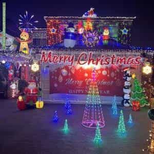 Christmas Light display at 8 Clisdell Avenue, Canterbury