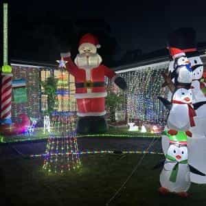 Christmas Light display at 53 Blandford Crescent, Bayswater North