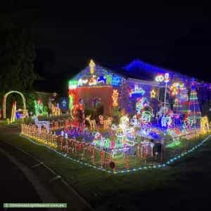 Christmas Light display at 40 Mitchell Place, Belmont