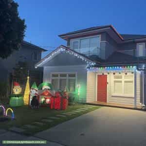 Christmas Light display at 40 Croker Street, Newport