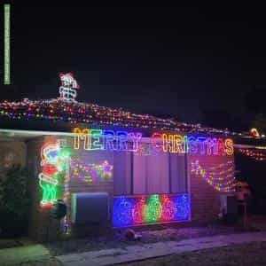 Christmas Light display at 5 Poplar Court, Forrestfield