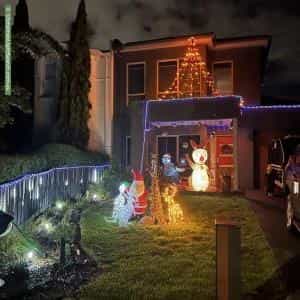 Christmas Light display at 28 West Court, Williamstown