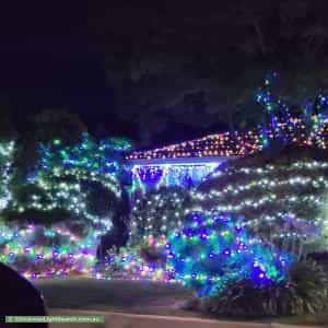 Christmas Light display at 14 Baudin Street, Woodcroft