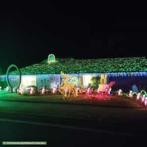 Christmas Light display at 2 Pinto Court, Woodcroft
