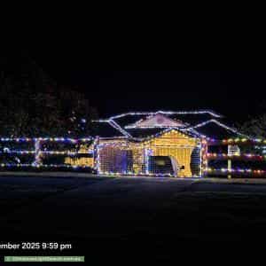 Christmas Light display at 71 Sinclair Crescent, Wentworth Falls