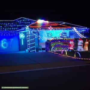Christmas Light display at 5 Flint Street, Googong