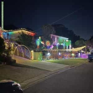 Christmas Light display at 17 Bunnal Avenue, Winmalee