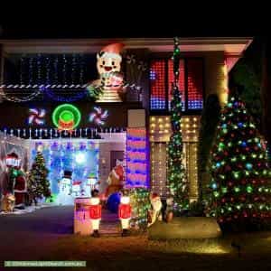Christmas Light display at  1 Serenity Place, Springfield Lakes