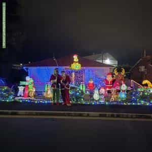 Christmas Light display at 97 Grove Road, Glenorchy