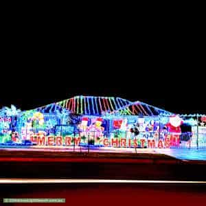 Christmas Light display at 80 Kensington Way, Burton