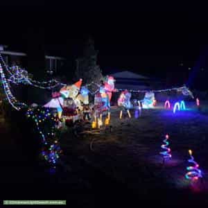 Christmas Light display at  120 Willowbend Road, Kingston