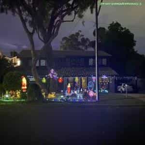 Christmas Light display at  3 Gorelon Drive, Flagstaff Hill