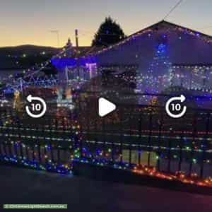 Christmas Light display at  28 Sixth Avenue, New Norfolk