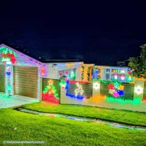 Christmas Light display at 133 Northcliffe Drive, Lake Heights
