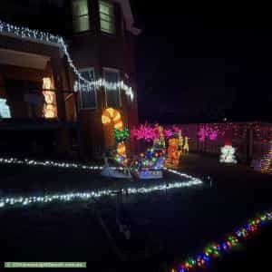 Christmas Light display at  2 Eton Street, Mount Waverley