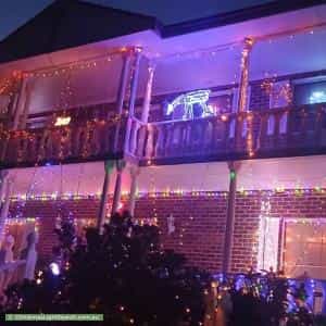 Christmas Light display at  14 Roycroft Place, Edensor Park
